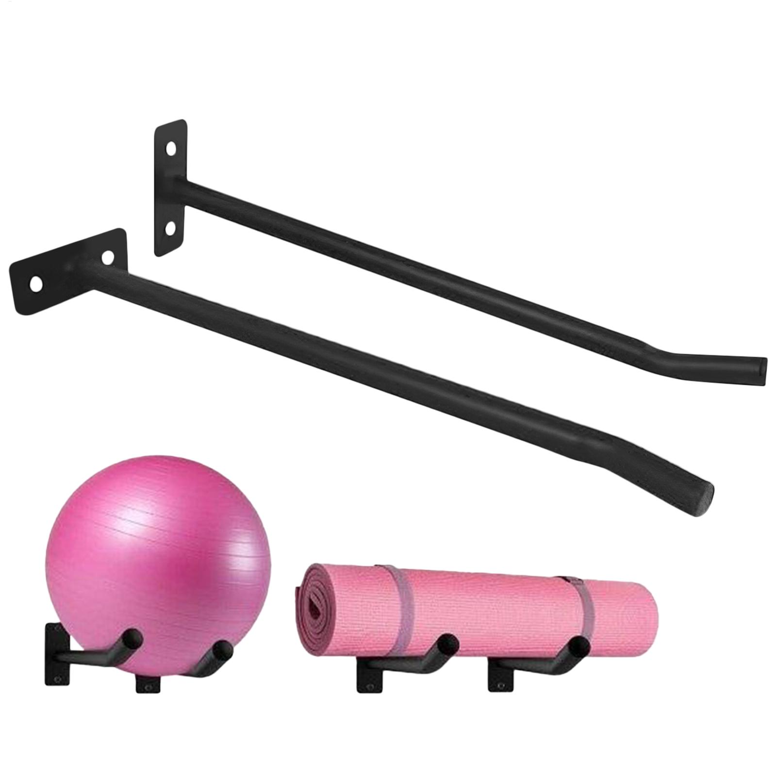 Home Gym Folding Rack - Übungsball-Halter 2er-Pack Yoga-Raum Wandballhalter Ausrüstungs-Aufbewahrungsorganizer Heimfitness-Zubehör