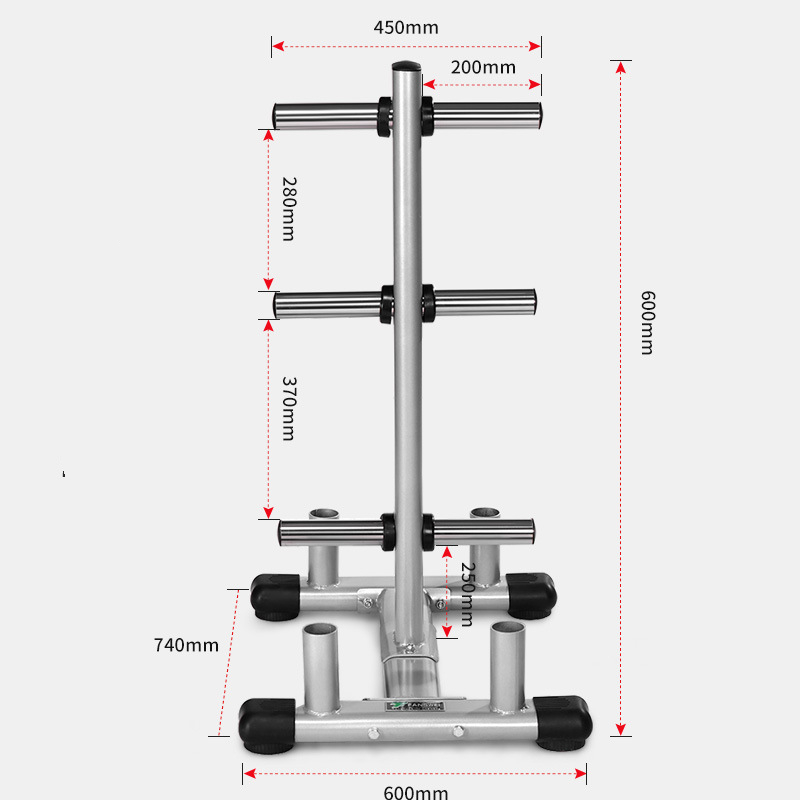 Home Gym Folding Rack - Hantelscheibenständer, Langhantel- und Hantelstangen-Aufbewahrungsregal, Hantelscheibenständer für