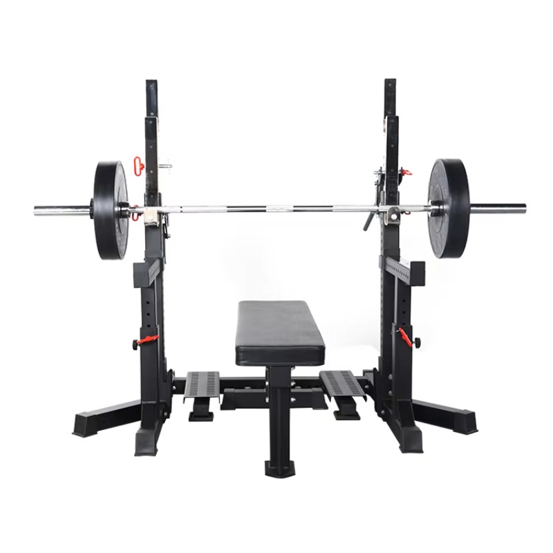 Home Gym Folding Rack - Kompakte Klappbare Multifunktions-Hantelbank mit Langhantelständer &