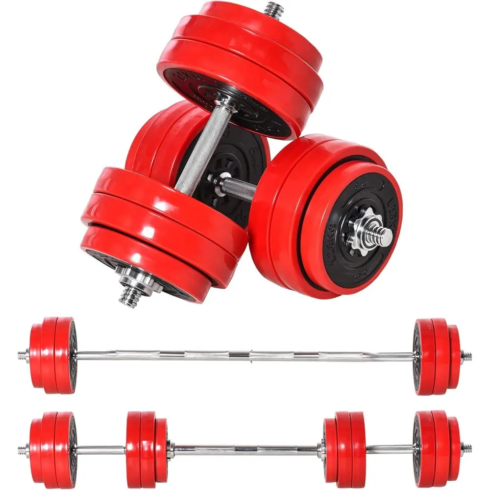 Home Gym Kit For Men - Vielseitiges Hantelset: Umwandelbar in Langhantel oder