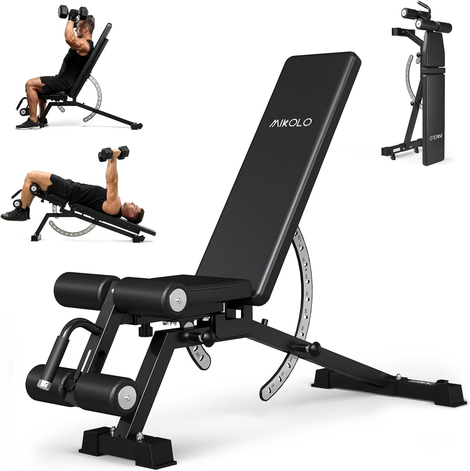 Adjustable Weight Bench - Hantelbank für Zuhause - Stahlmaterial, Schwarze