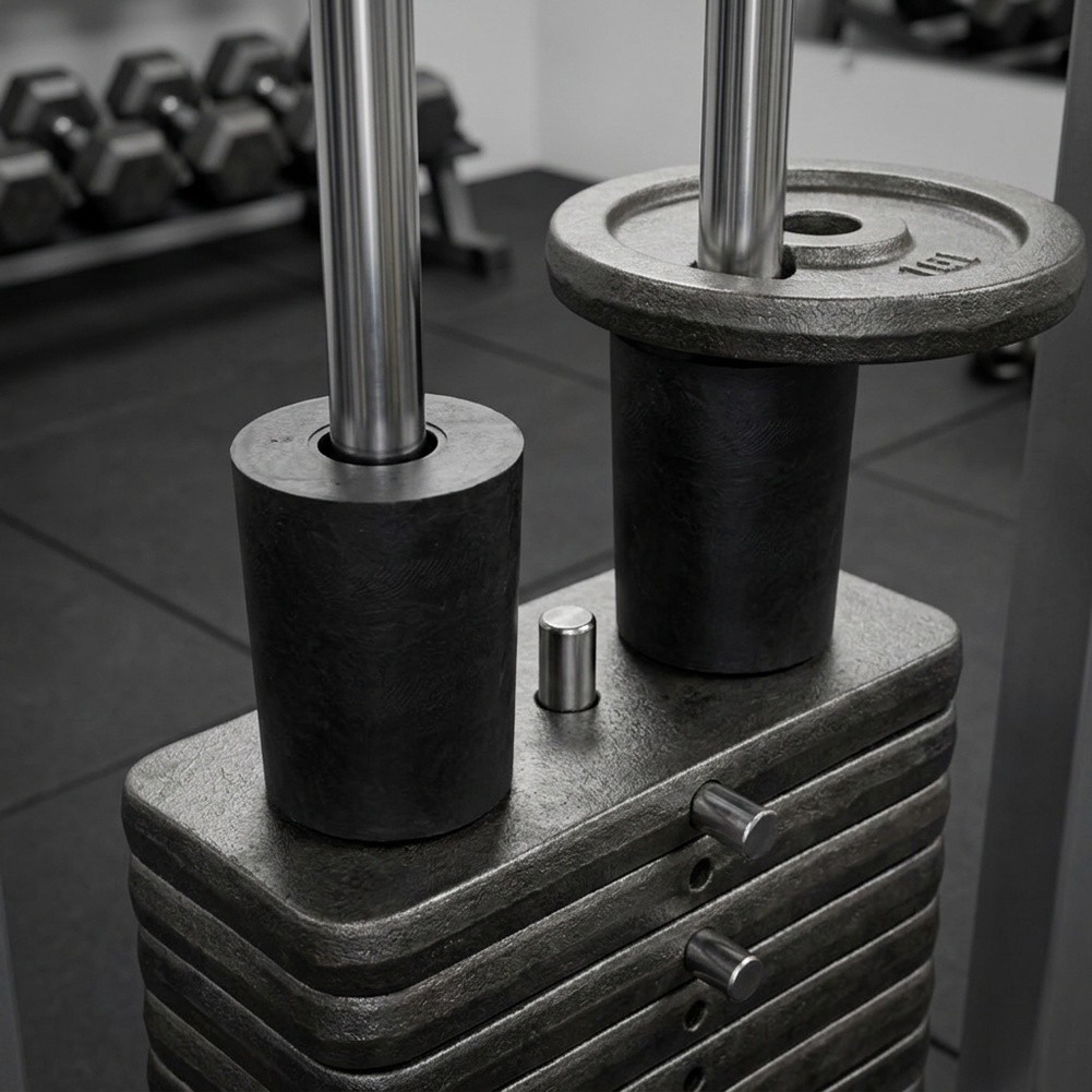 Home Gym Guide - 2er-Pack 20mm Gummihülsen für Gewichtsstapelführungsstangen, stoßdämpfender