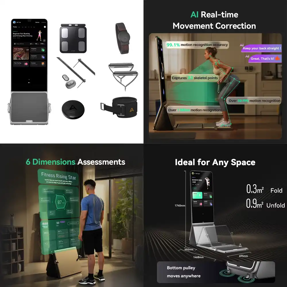 Home Gym One Machine - AEKE K1 All-in-One Heimfitnessgerät Indoor-Fitness-Kabelzugmaschine Stahl-Krafttrainingsgerät