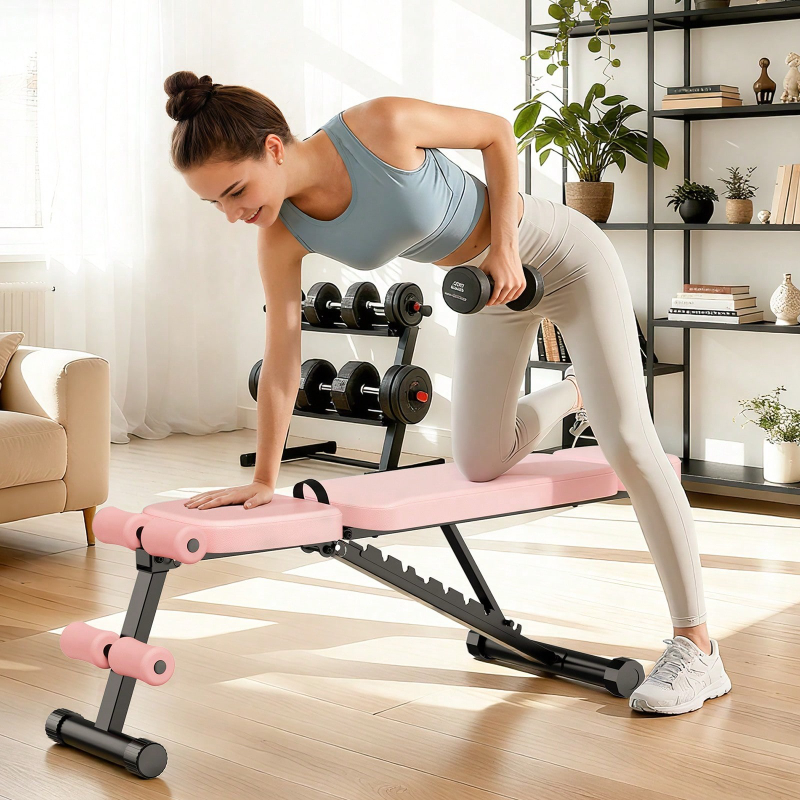 Home Gym Leg - 9-fach verstellbare Hantelbank, klappbar, für das
