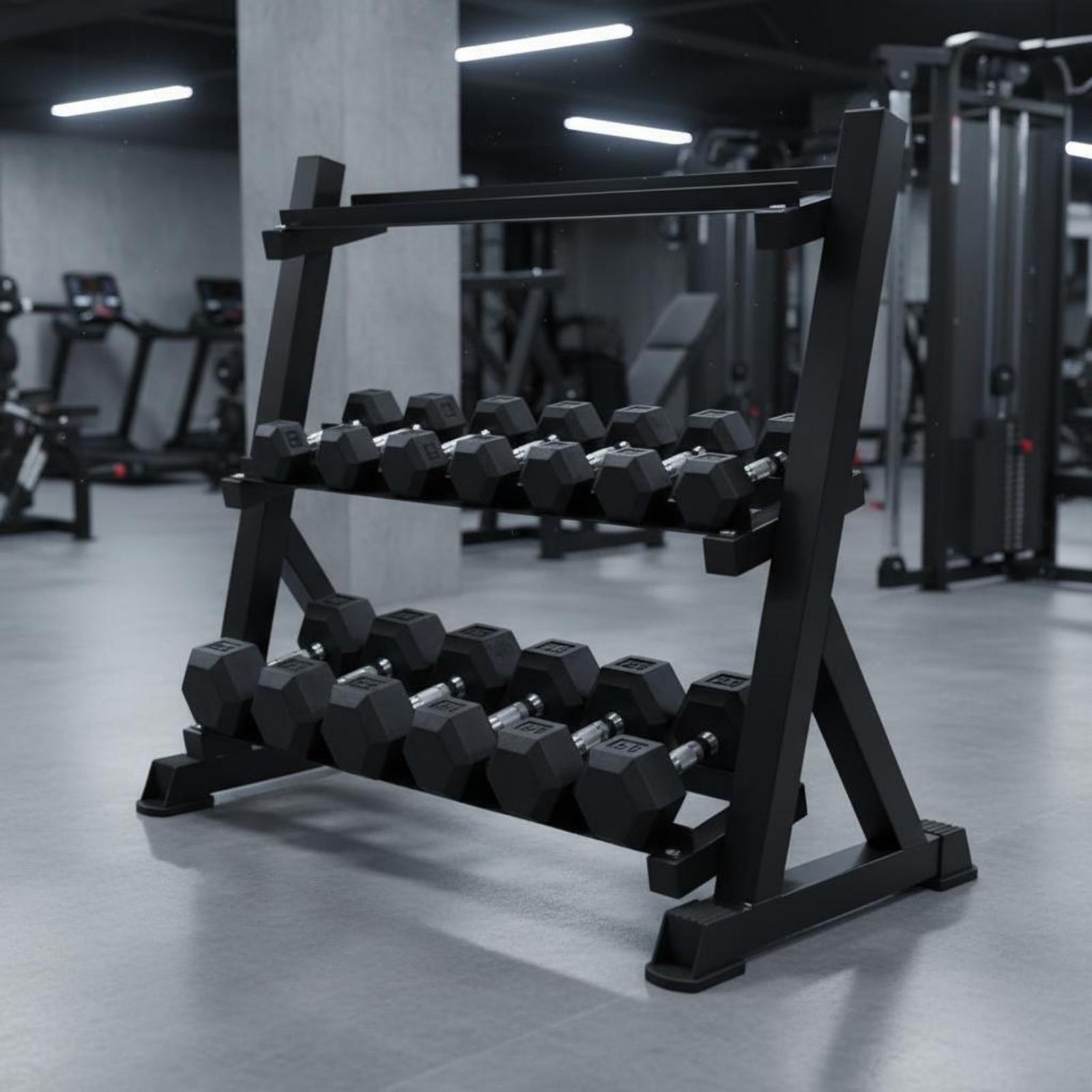 3-stufiger Hantelständer, plat – Home Gym Rack Bewertung und Preis