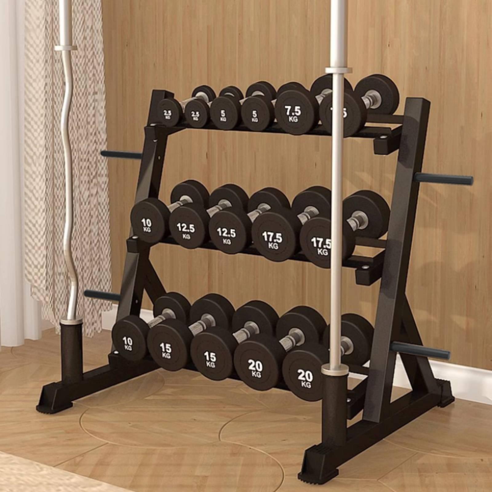 3-stufiger Hantelständer, plat – Home Gym Rack Bewertung und Preis
