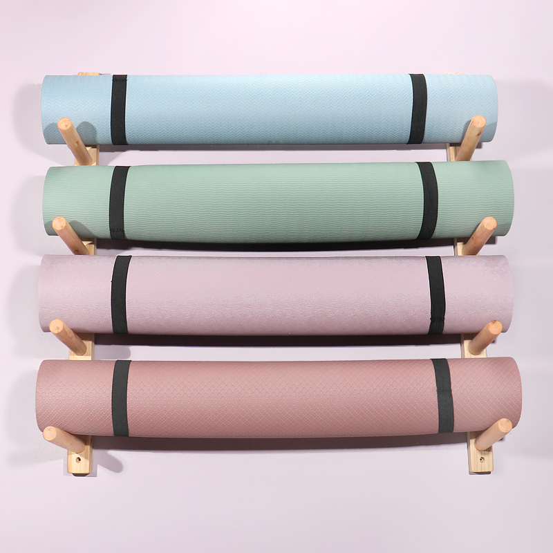Yogamattenhalter aus Holz zur  – Home Gym Folding Rack Bewertung und Preis