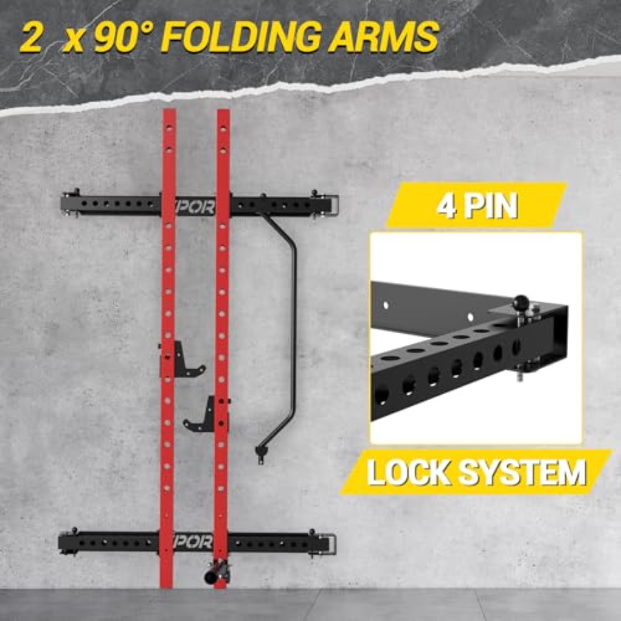Heimtrainer-Kniebeugenständer: – Home Gym Folding Rack Bewertung und Preis