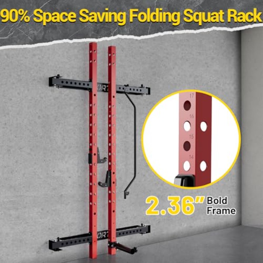 Heimtrainer-Kniebeugenständer: – Home Gym Folding Rack Bewertung und Preis