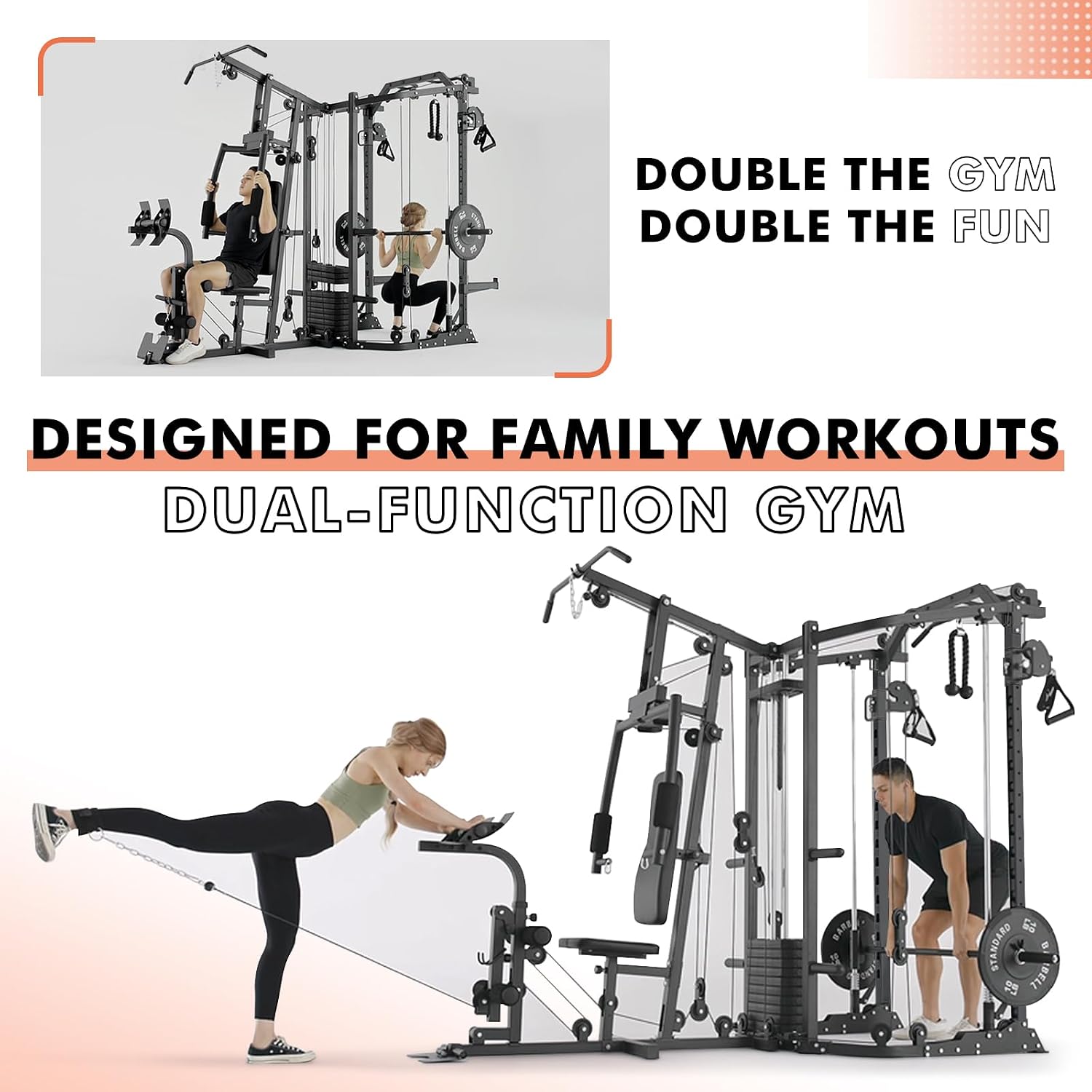 Dual-Station SmithΔ Machine Po – Home Gym Cable Machine With Weight Stack Bewertung und Preis
